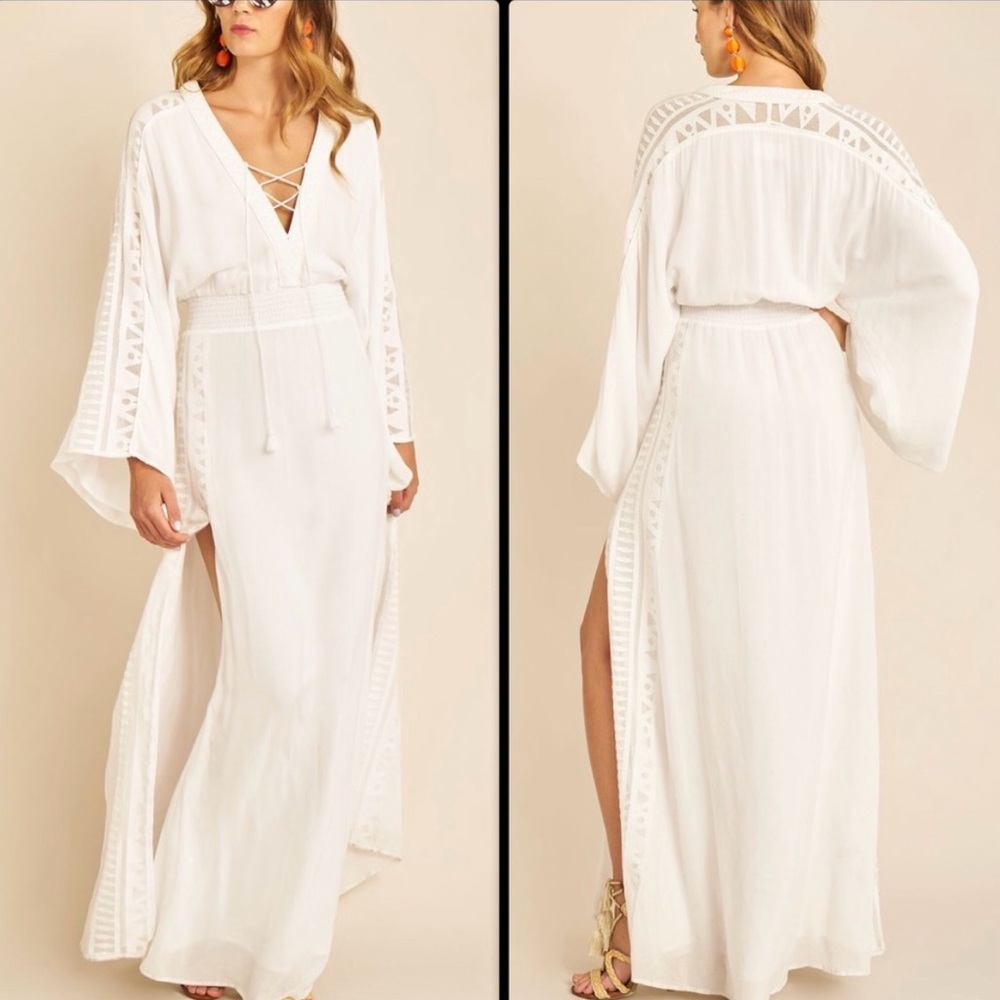 The Jetset Diaries Cirrus Maxi Dress with Lace Accents - Picture 1 of 3